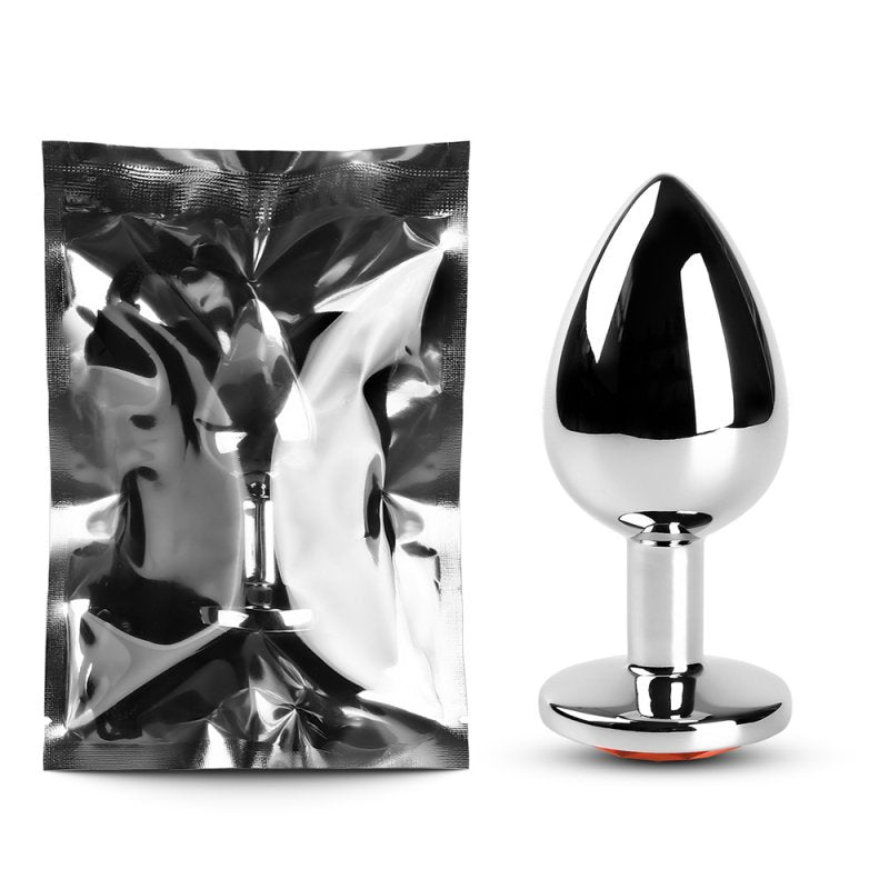 Sextoy Plug anal moyen métallique rouge GZ011