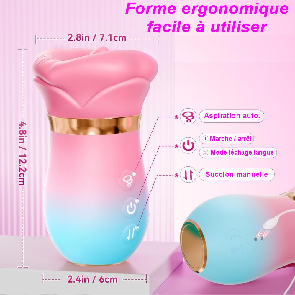 Sextoy compact avec aspiration et vibration pour stimulation variée.