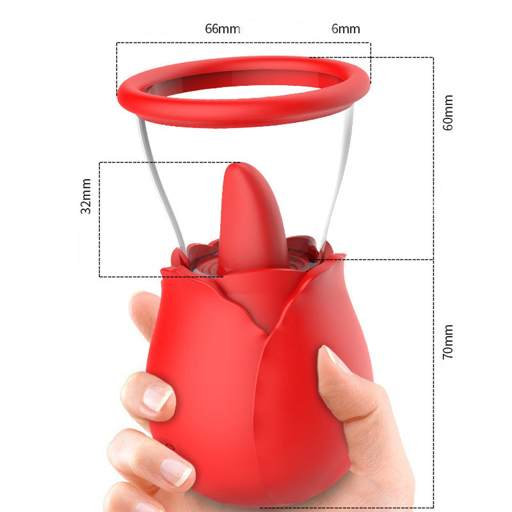 Dimensions du vibromasseur avec embouts interchangeables pour zone de stimulation ajustable.