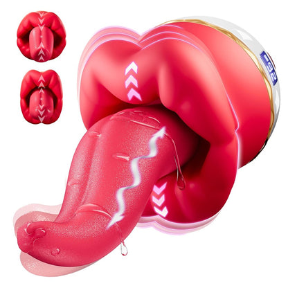 Vibromasseur premium avec langue stimulante et 9 modes de vibration