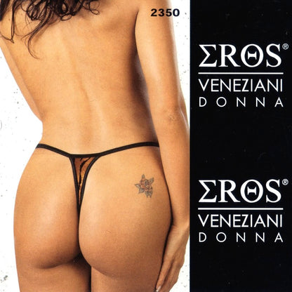 String sexy imprimé léopard EROS VENEZIANI, lingerie féminine audacieuse et glamour.