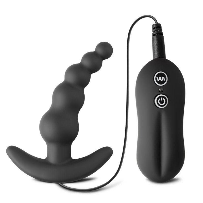 Perles anales vibrantes en silicone médical, 10 vitesses et design ergonomique. Étanches et faciles à nettoyer.