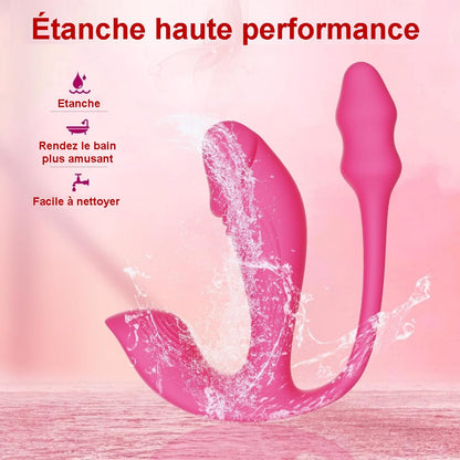 Sextoy Gode vibrant et plug anal connecté A01-050