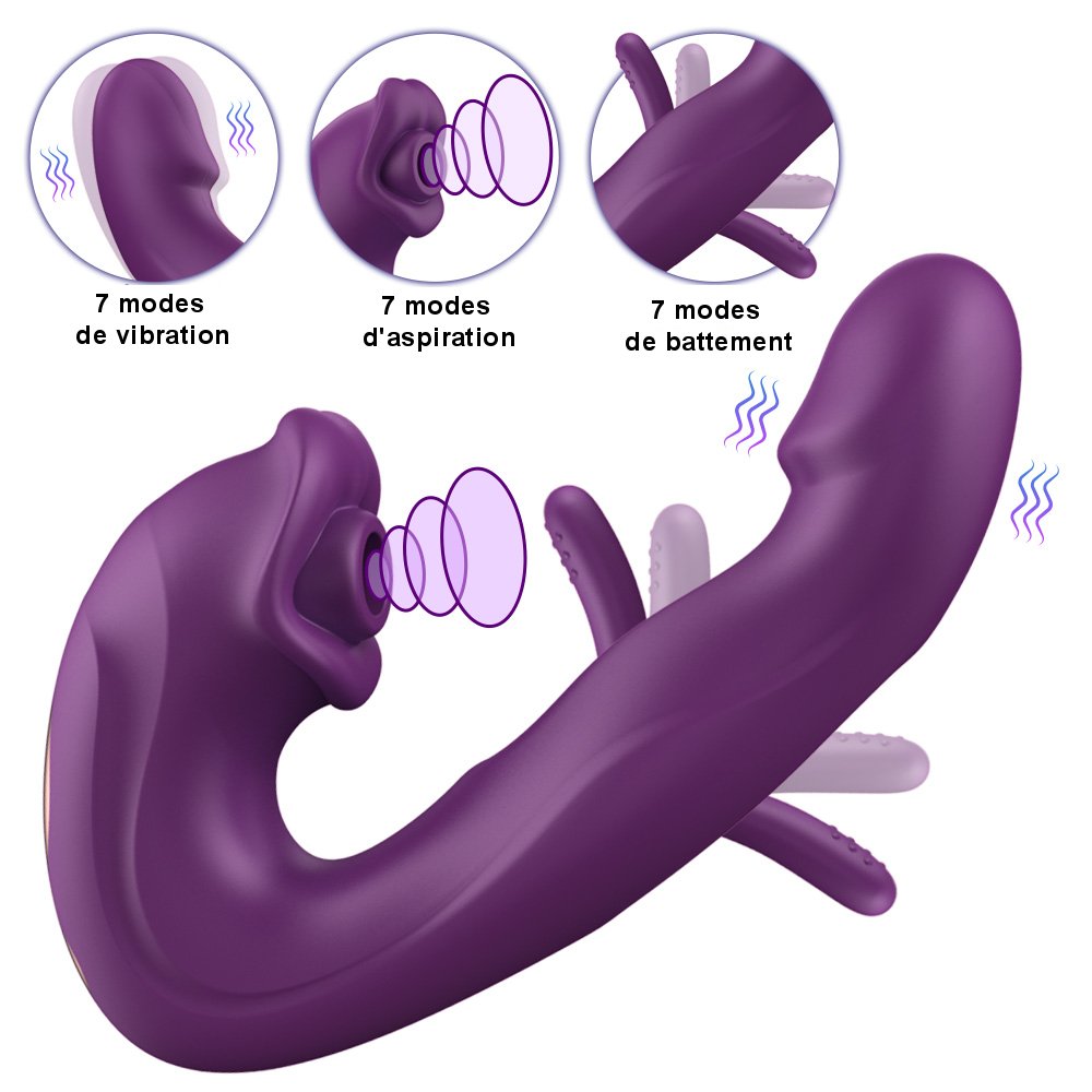 Vibromasseur Lapin Connecté Aspiration & Vibrations A0529