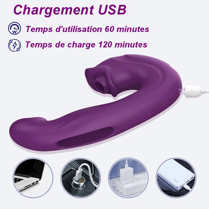 Vibromasseur Lapin Connecté Aspiration & Vibrations A0529