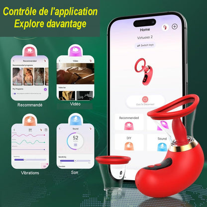 Une combinaison unique de vibration, succion et langue stimulante pour une expérience immersive.