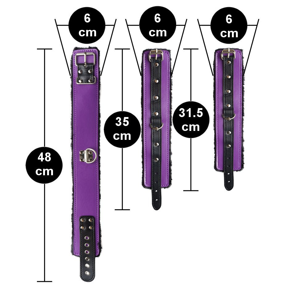 15.	Kit BDSM Violet & Noir en boîte cadeau avec accessoires complets