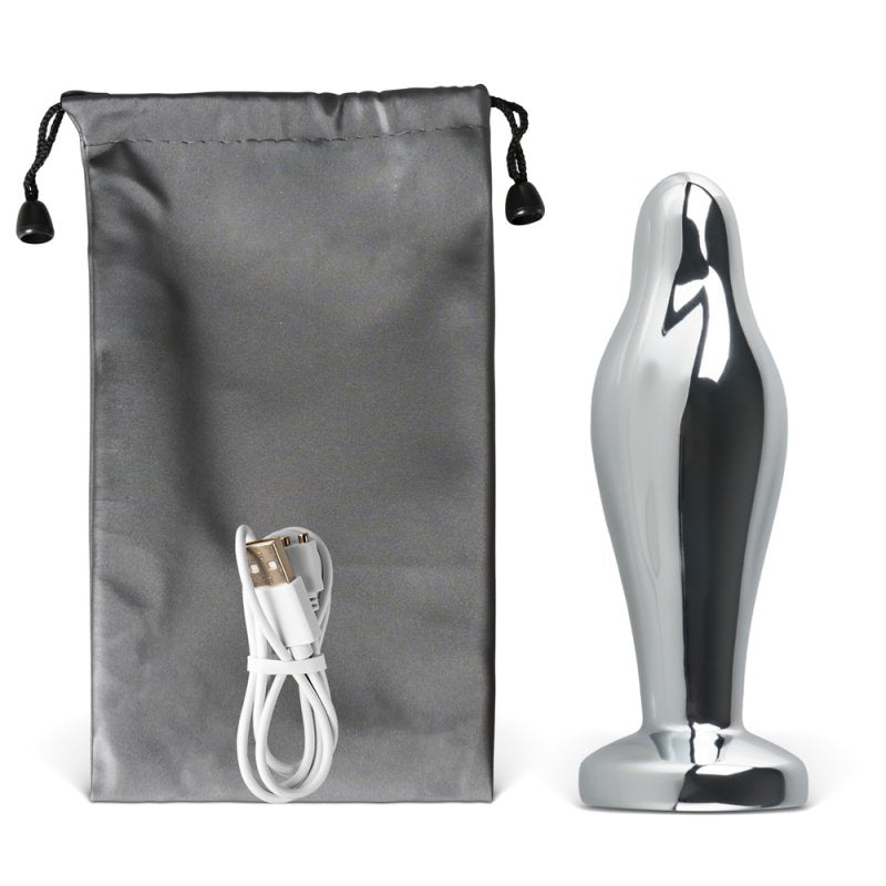Plug anal connecté argent étanche avec vibrations multiples et application