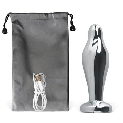 Plug anal connecté argent étanche avec vibrations multiples et application