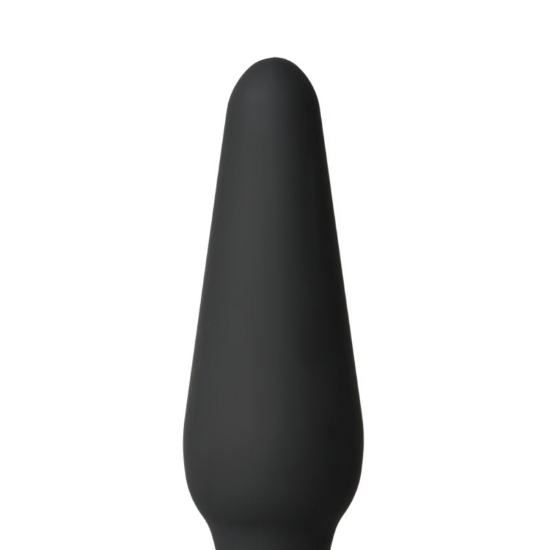 Sextoy plug anal en silicone noir de petite dimension étanche