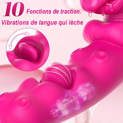 4.	Vibromasseur en silicone avec 10 modes de vibration et stimulation