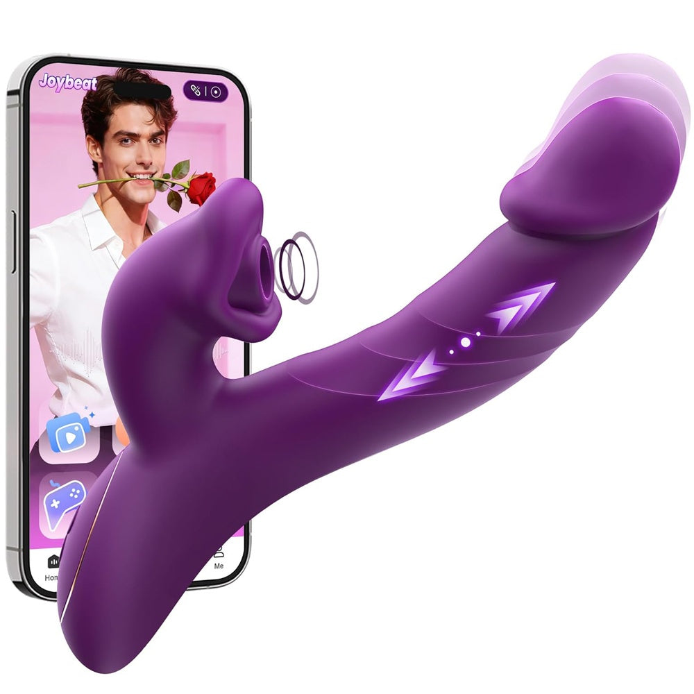 1.	Vibromasseur lapin connecté violet foncé en silicone rechargeable