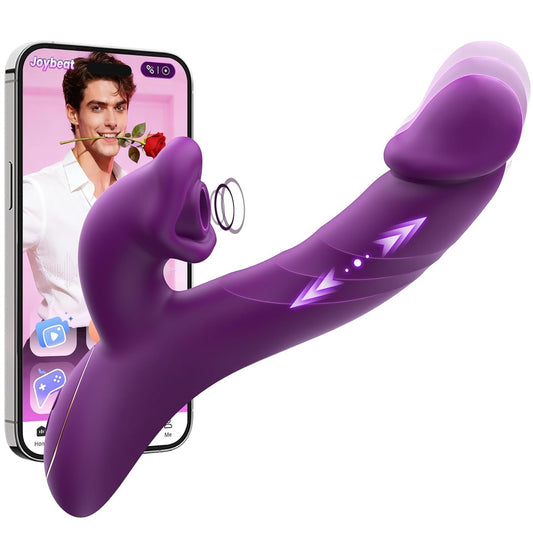 1.	Vibromasseur lapin connecté violet foncé en silicone rechargeable