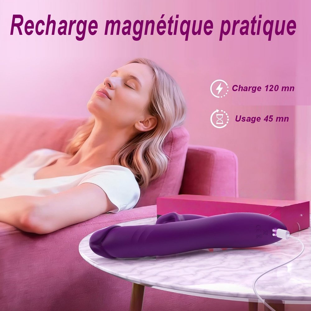 7.	Vibromasseur lapin étanche avec contrôle via application