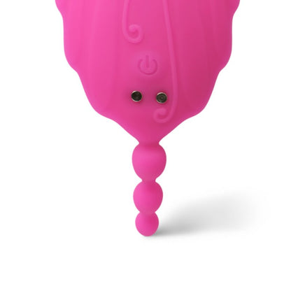 Vibromasseur rose étanche en silicone, rechargeable, avec 9 vitesses et contrôle via application.