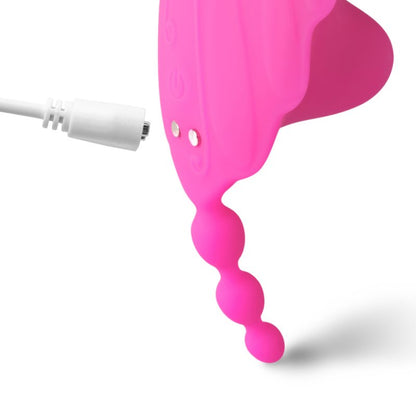 Sextoy rose à 12 cm avec succion, vibration et contrôle intelligent par smartphone.
