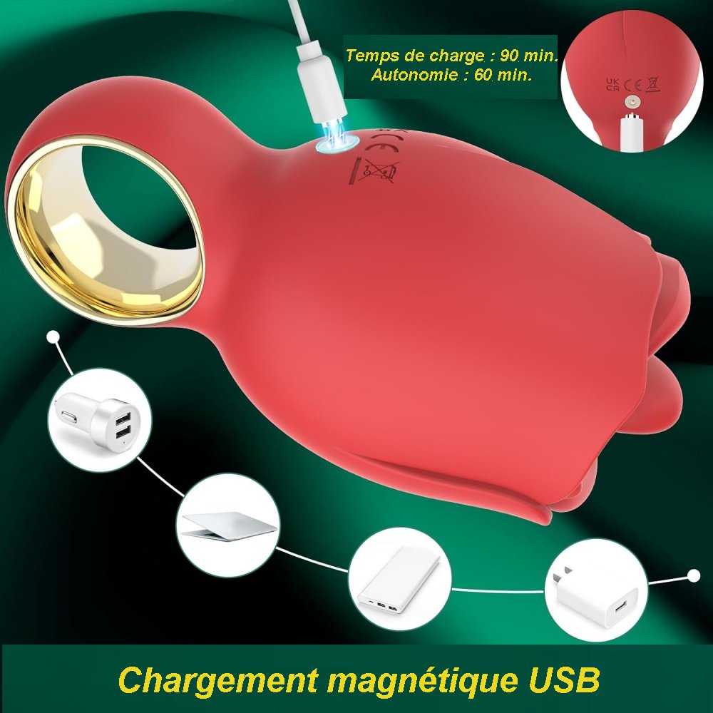 Sextoy Stimulateur clitoridien avec langue rotative GM-ZDB113