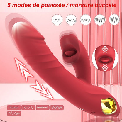 Sextoy vibromasseur point G et de stimulation clitoridienne GM-ZDB117