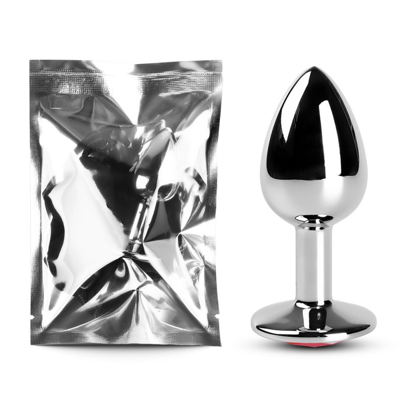 Sextoy Petit plug anal métallique rouge GZ010