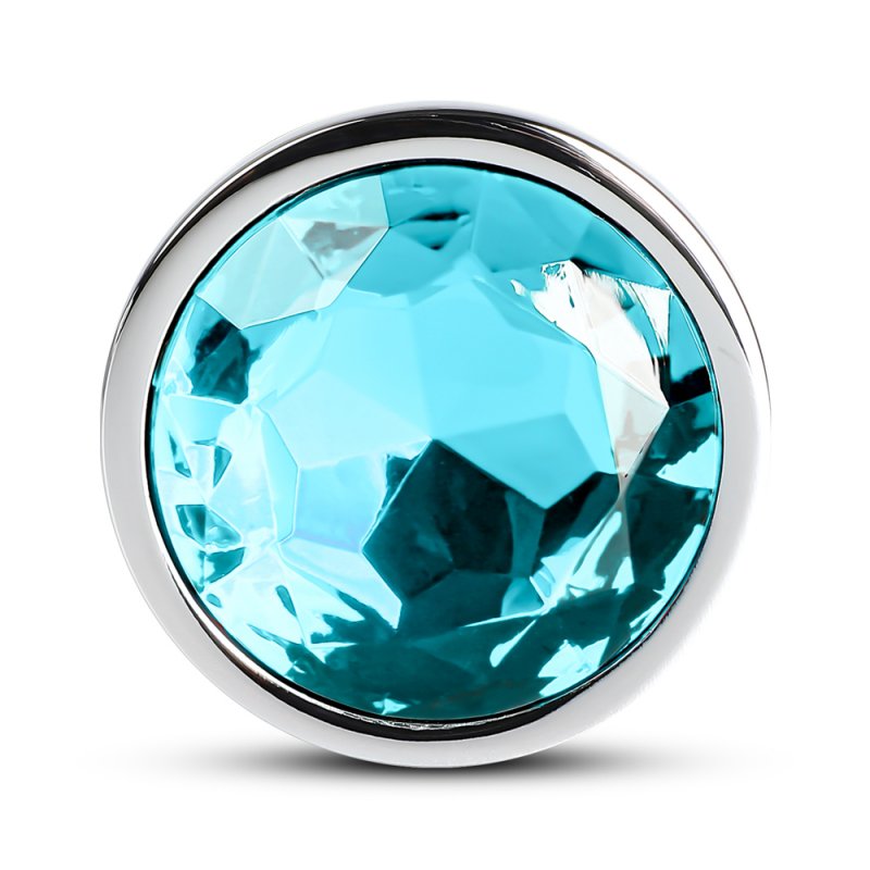 Kit de plugs anaux métalliques bleu et argent avec finition lisse