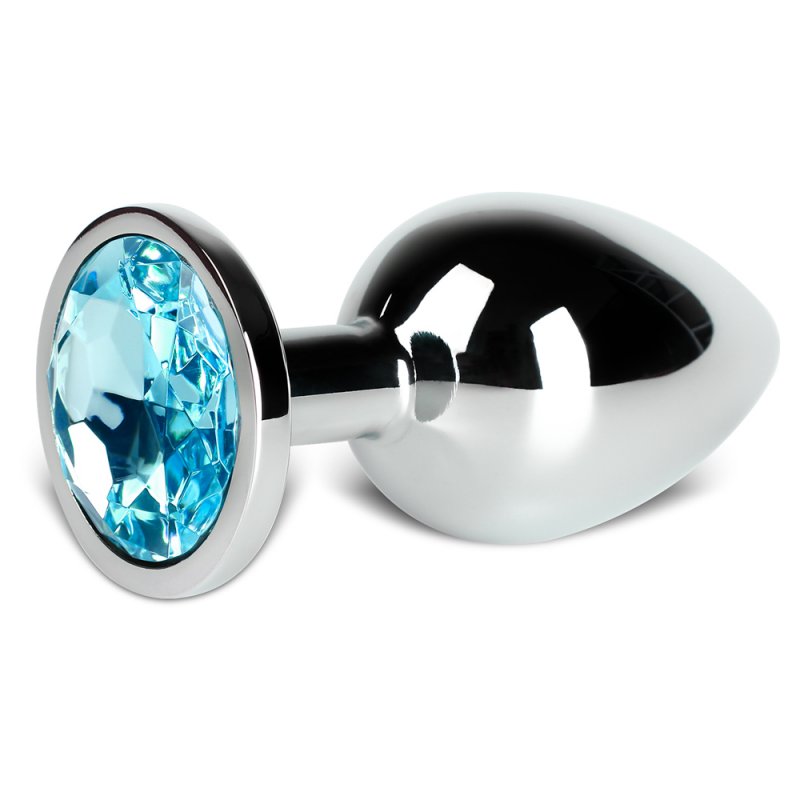 Set de 3 plugs anaux en métal bleu avec dimensions évolutives