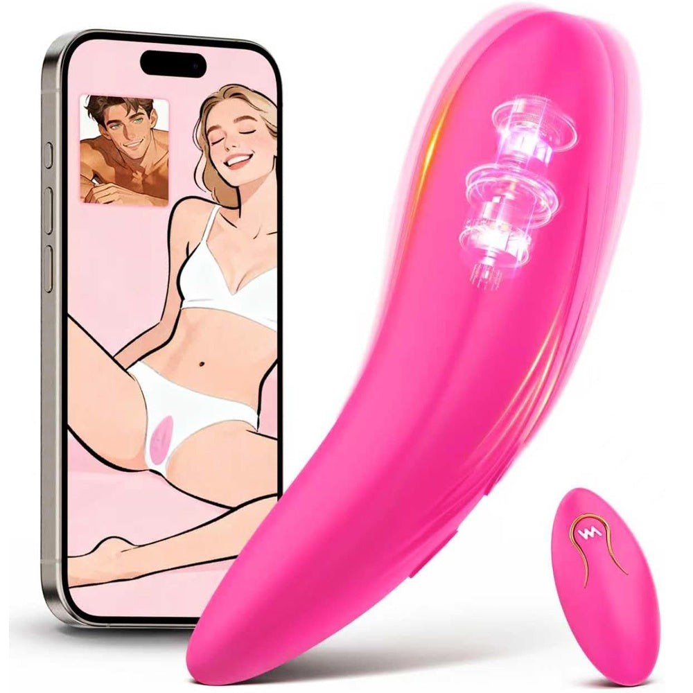 1.	Vibromasseur connecté magenta rechargeable en silicone médical 9,5 cm