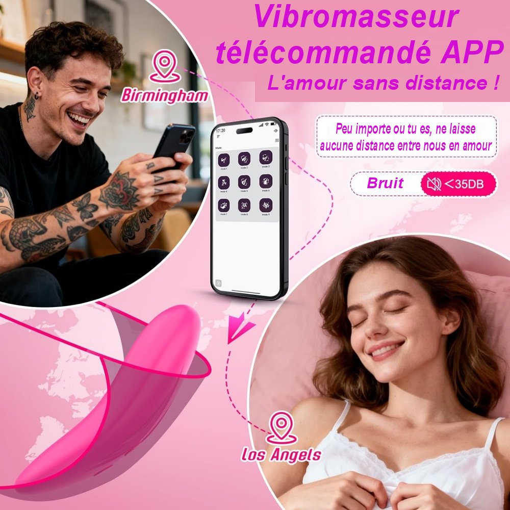 6.	Contenu du coffret du vibromasseur rechargeable avec télécommande