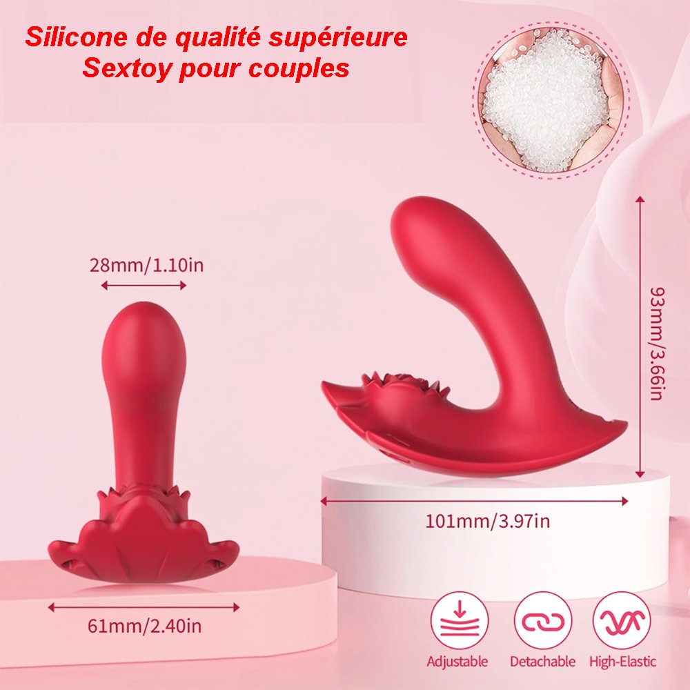 Sextoy vibromasseur portable, connecté, avec sangle et télécommande HB2507