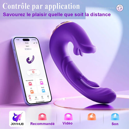 Sextoy Vibromasseur à langue et tapotements contrôlé à distance
