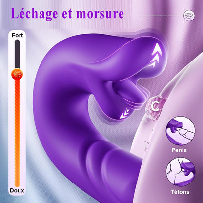 Sextoy Vibromasseur à léchage et morsure