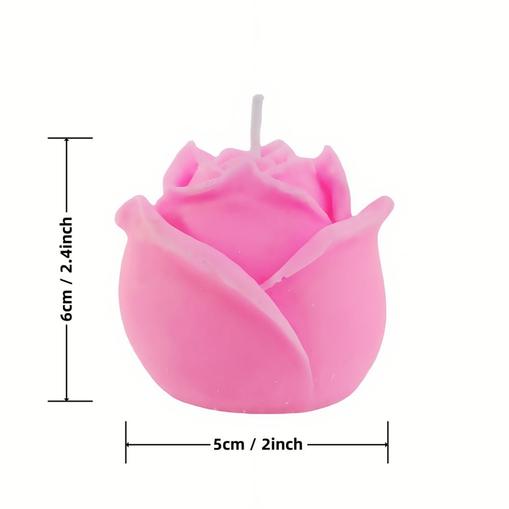 Dimensions Bougie parfumée en cire en forme de rose