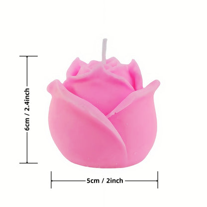 Dimensions Bougie parfumée en cire en forme de rose