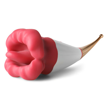 Gros plan du Sextoy Stimulateur à grande bouche rouge avec langue