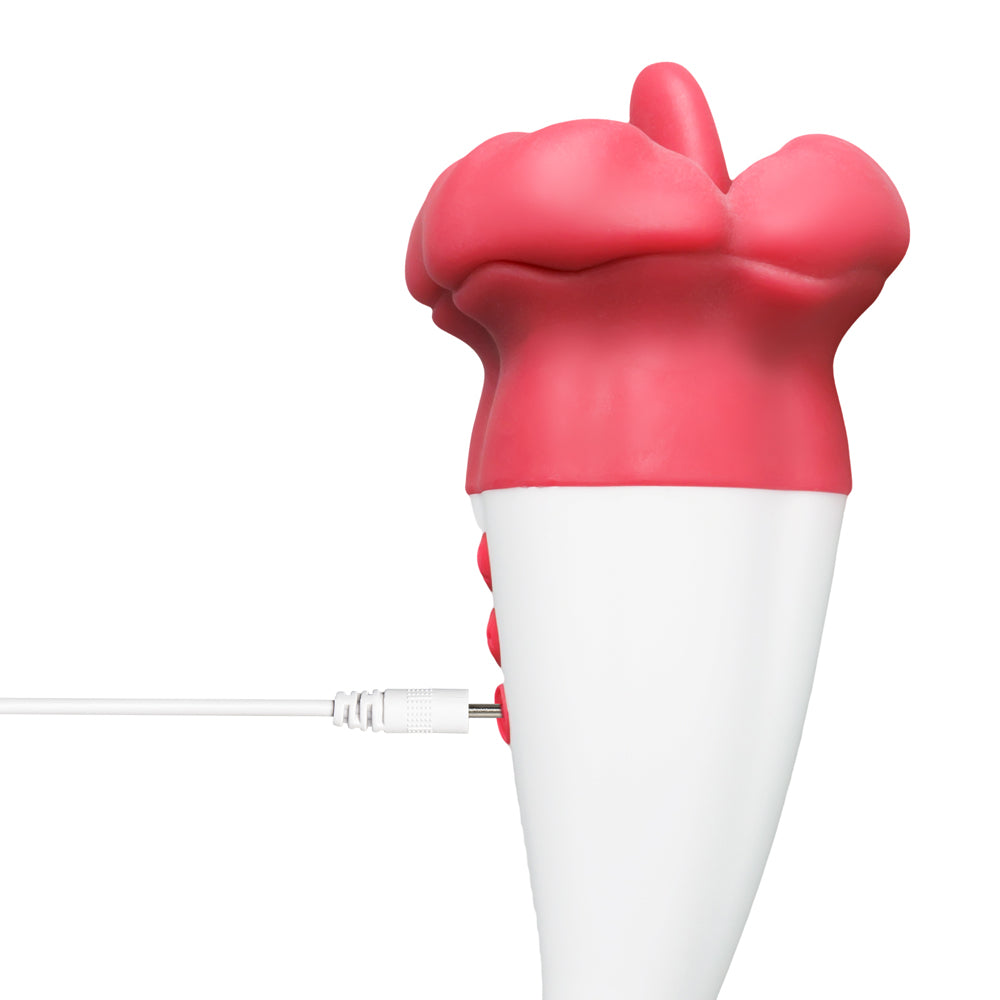 Recharge du Sextoy Stimulateur à grande bouche rouge avec langue