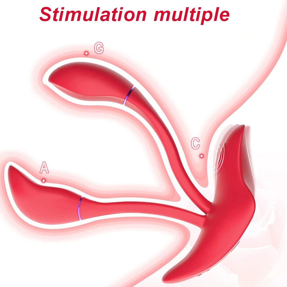 1.	Vibromasseur rechargeable avec double pointe et 9 modes de vibration