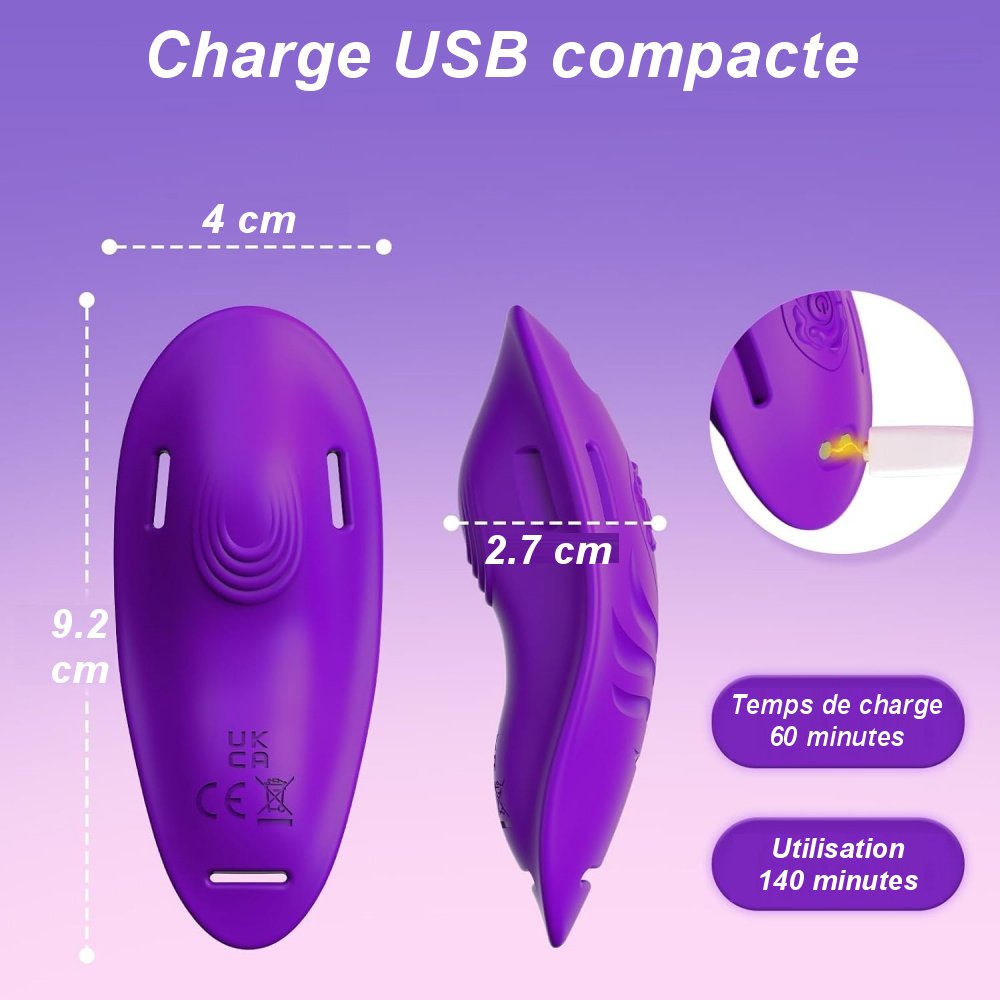 1.	Vibromasseur portable rechargeable avec charge magnétique USB