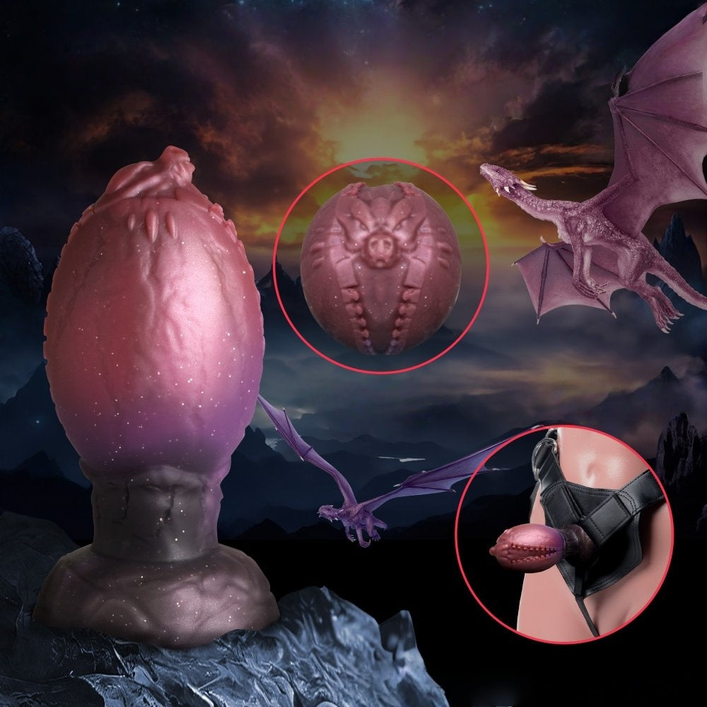 Plug anal texturé avec design original et silicone doux au toucher.