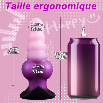 Sextoy anal segmenté offrant sensations progressives et design ergonomique.