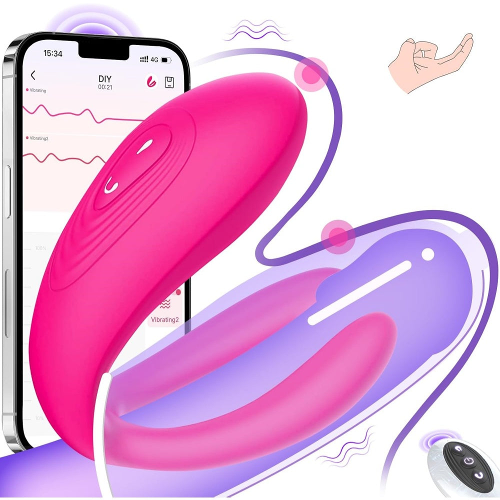Vibromasseur en silicone médical avec 10 modes, contrôle via application et télécommande. Étanche, rechargeable et conçu pour une stimulation ciblée.