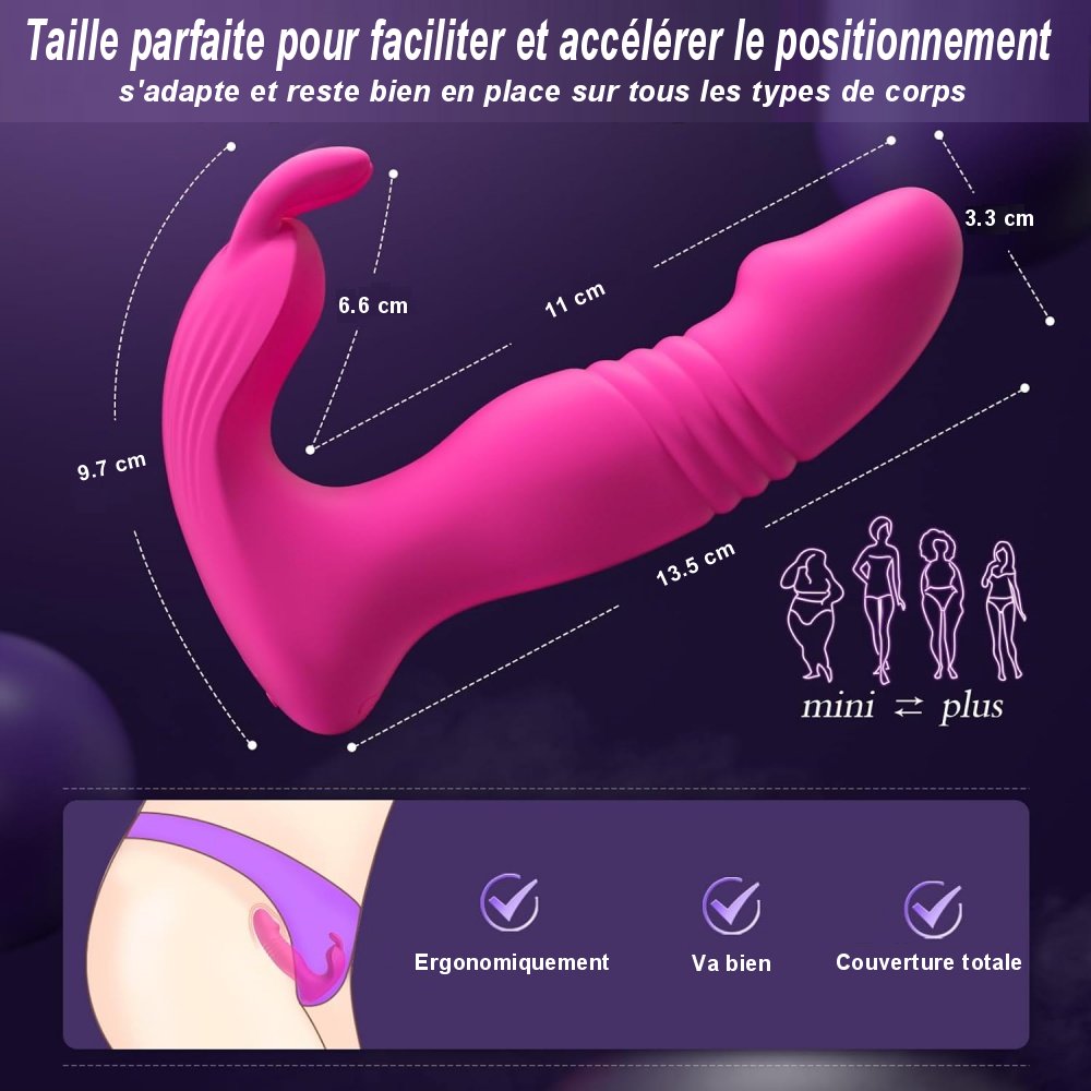 Sextoy Vibromasseur Lapin Connecté Poussées & Vibrations MMA-035