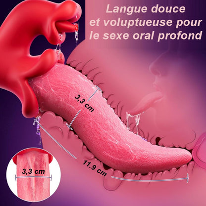 Sextoy en silicone médical avec stimulation interne et externe.