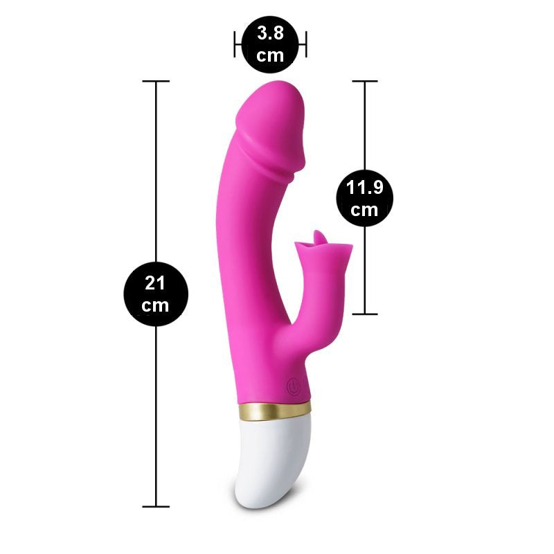 Sextoy vibromasseur langue silicone doux 12 modes vibrations étanche