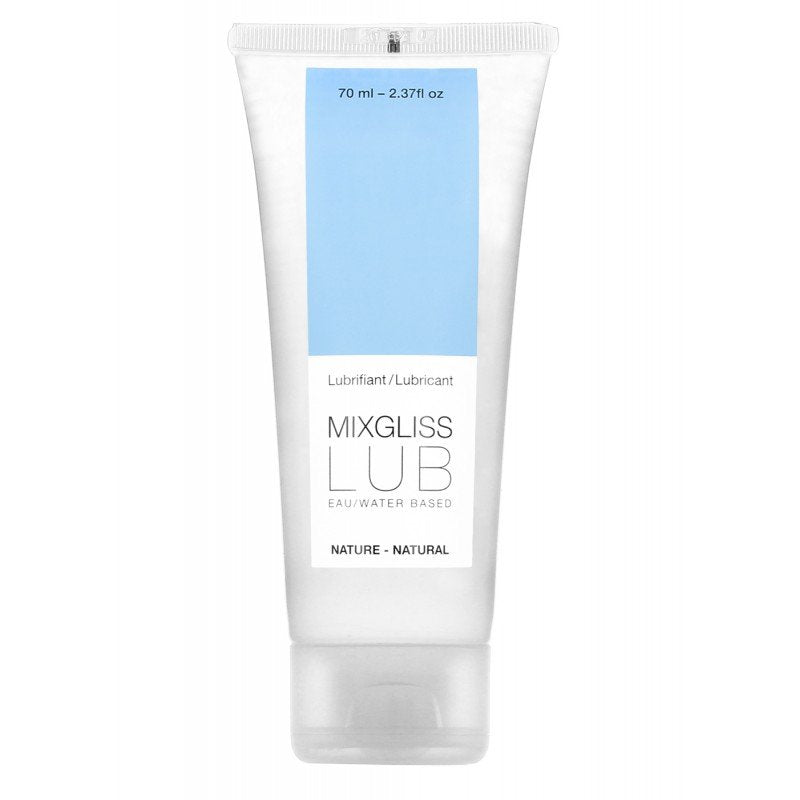 Lubrifiant Mixgliss Lub 70 ml à base d’eau sans parfum compatible sextoys
