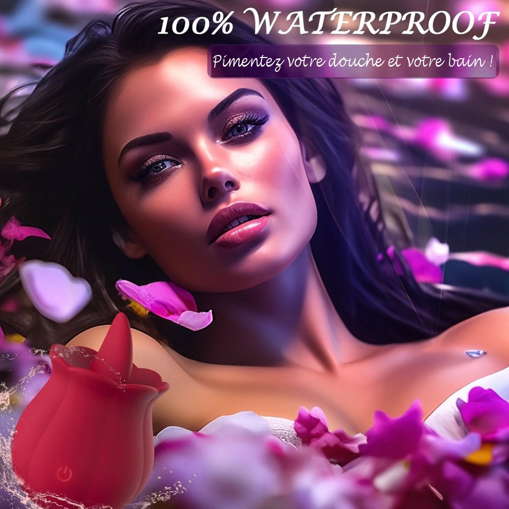 Sextoy Vibromasseur en forme de rose avec langue NST-M003