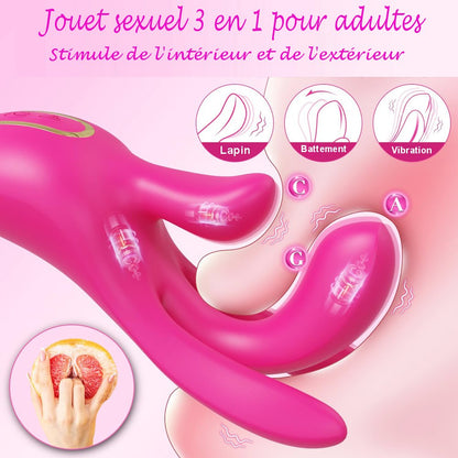Sextoy en silicone doux QN-001 reproduisant les mouvements des doigts avec 10 modes de vibration.