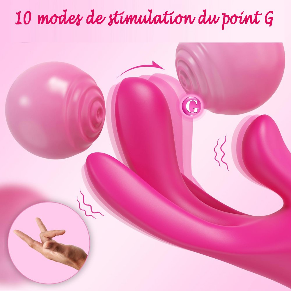 Vibromasseur ergonomique QN-001 avec tapotements ciblés et flexion pour stimulation progressive.