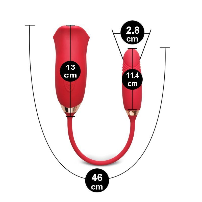 Stimulateur oral langue vibrante et fonction poussée design ergonomique étanche