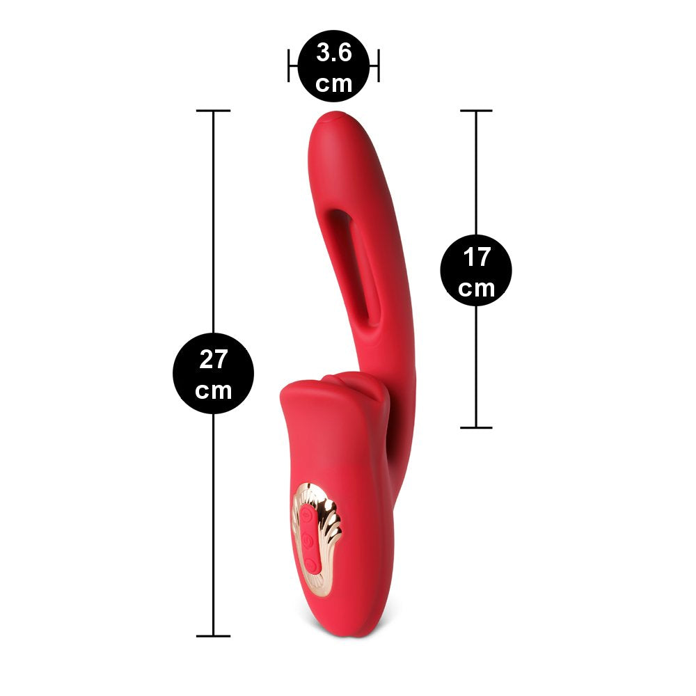 Stimulateur RF14 avec bouche réaliste et langue mobile pour expérience personnalisée et confortable.
