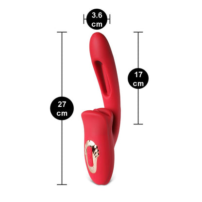 Stimulateur RF14 avec bouche réaliste et langue mobile pour expérience personnalisée et confortable.