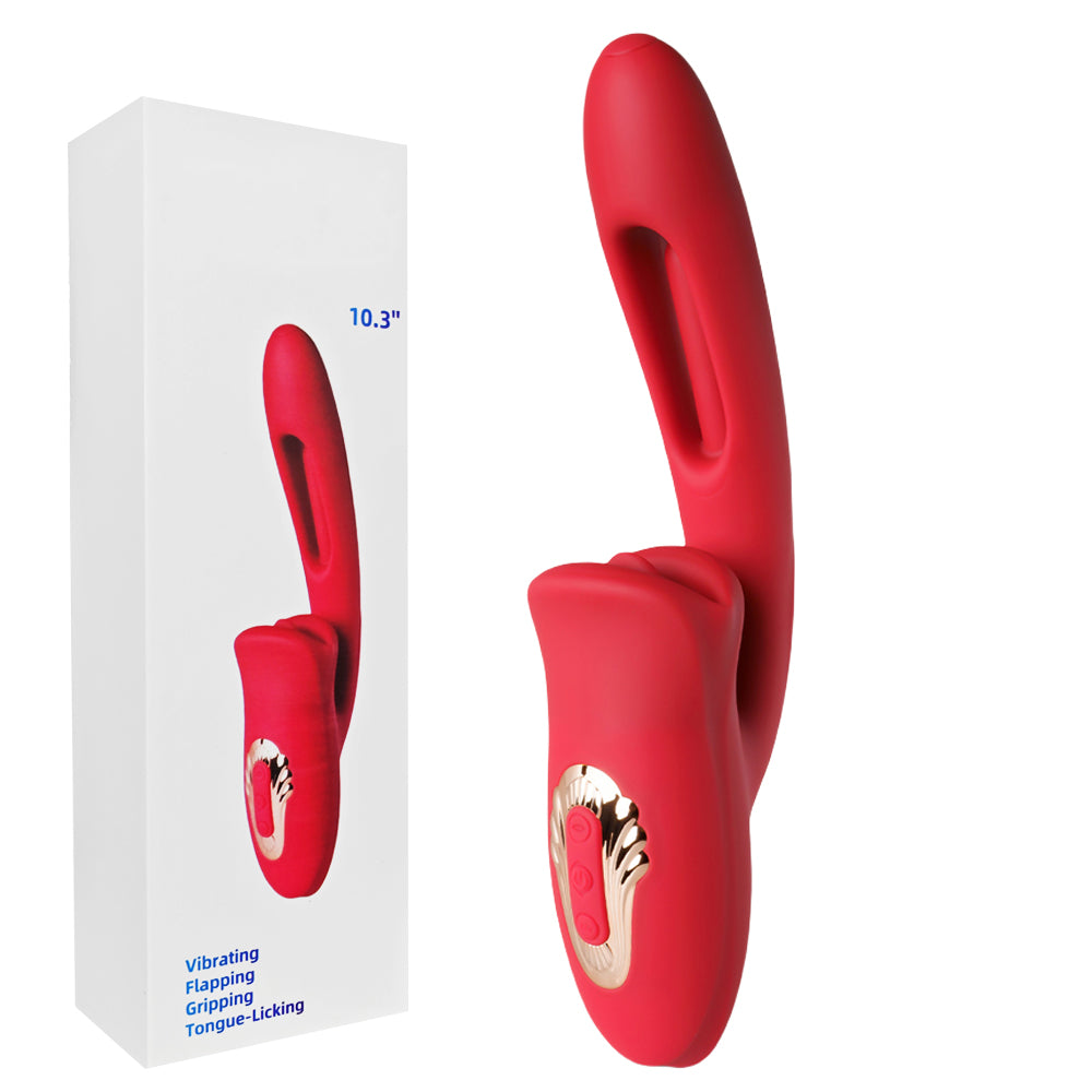Sextoy RF14 avec langue battante et revêtement doux, offrant sensations naturelles et plaisir précis.